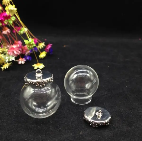 100 шт. Набор круглых стеклянных подвесок 25 х15 мм|jewelry box ring holders|jewelry charmjewelry sticker |