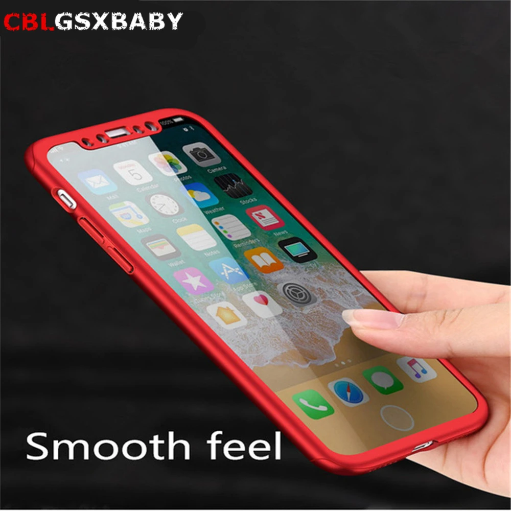 Высокое качество 360 градусов полное покрытие чехол для iphone 6 6S 7 8 Plus