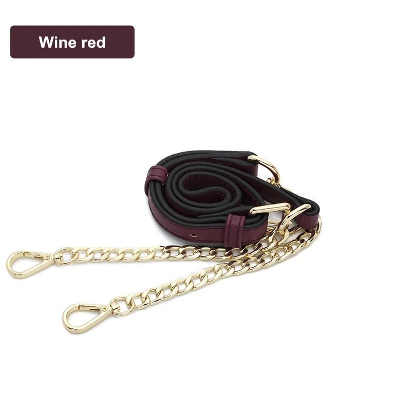 Wine red LostSoul, модные Наплечные ремни для сумок, сумка-мессенджер, аксессуары, кожаная цепочка, оборудование, роскошная сумка, ремень, аксессуары для замены - Цвет: Wine red
