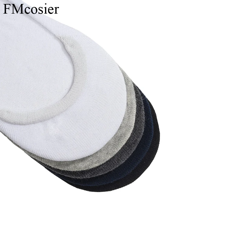 Летние хлопковые мужские невидимые носки 10 пар белые черные Веселые большие