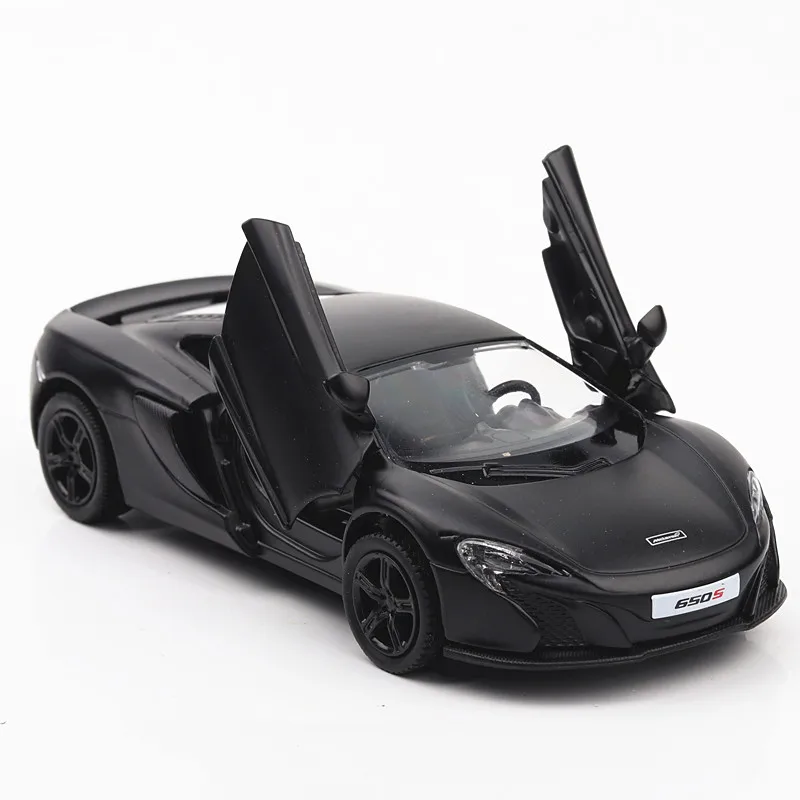 Литая под давлением модель 1/36 года автомобильный светильник Mclarens 650S матовый