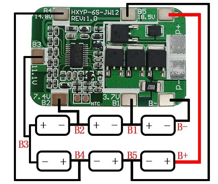 6S 14A 22,2 V PCB BMS 18650 Защитная плата для 18650 литий-ионных батарей зарядное устройство защитный модуль 25,2 V