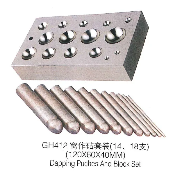 18pcs a set dapping puches &amp block Steel Channel Dapping Punches jewelry tools | Украшения и аксессуары