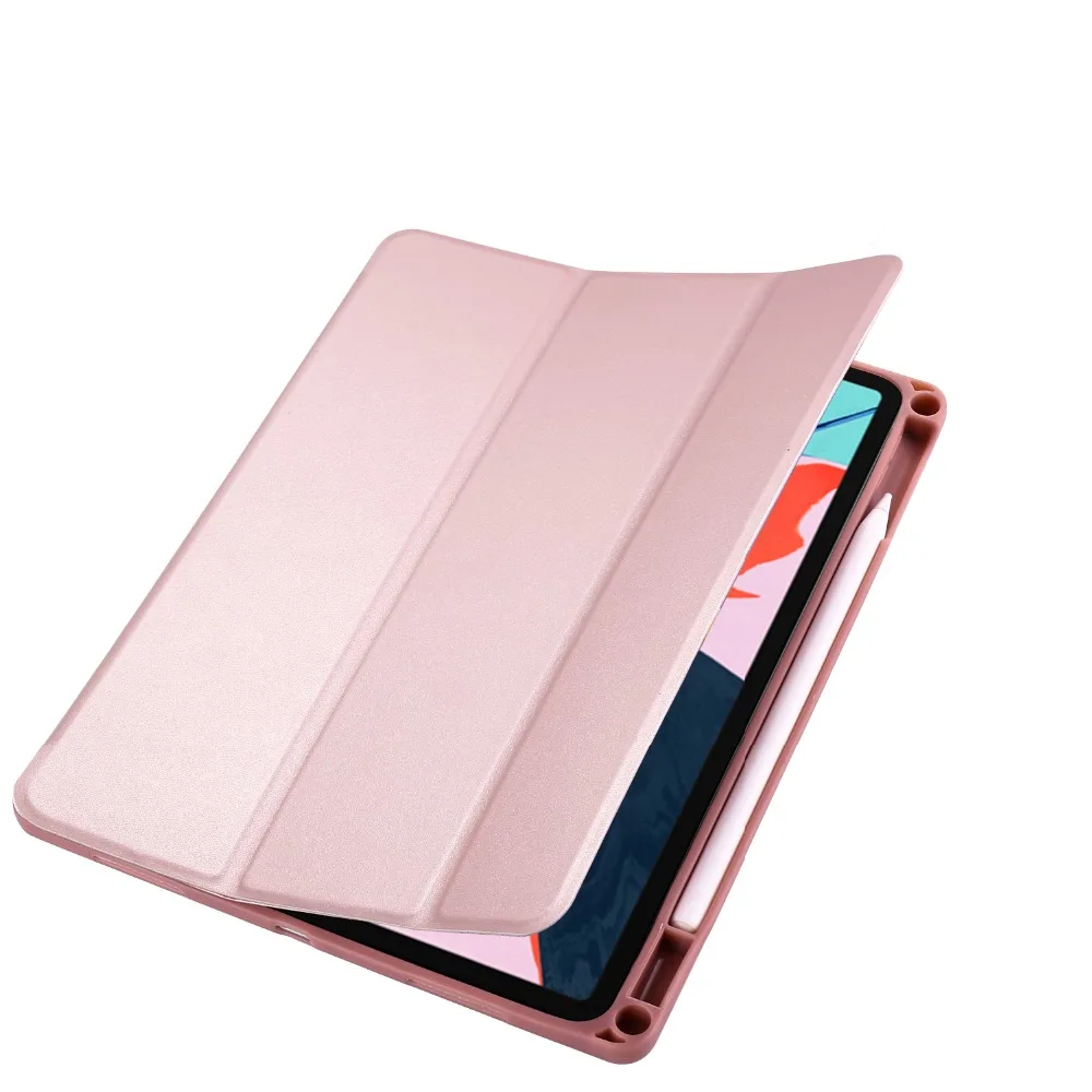 Для iPad Pro 11 чехол с карандашом держатель из искусственной кожи силиконовая подставка+ Жесткая задняя крышка из ПК для iPad Pro 11 чехол