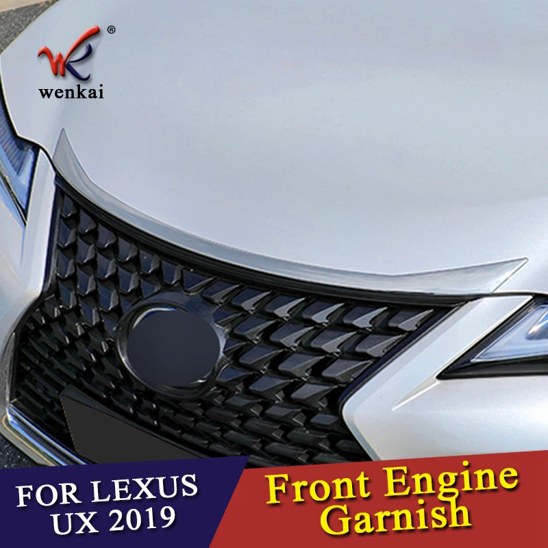 Хромированная передняя решетка бампера крышка двигателя планки для 19 Lexus UX UX200