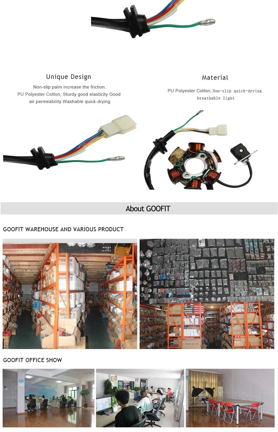 GOOFIT 6 полюсов 5 проводов полуволновой зажигания МАГНЕТО СТАТОР для GY6 50cc 70cc 90cc 110cc 125cc квадроцикл карманный велосипед K079-004