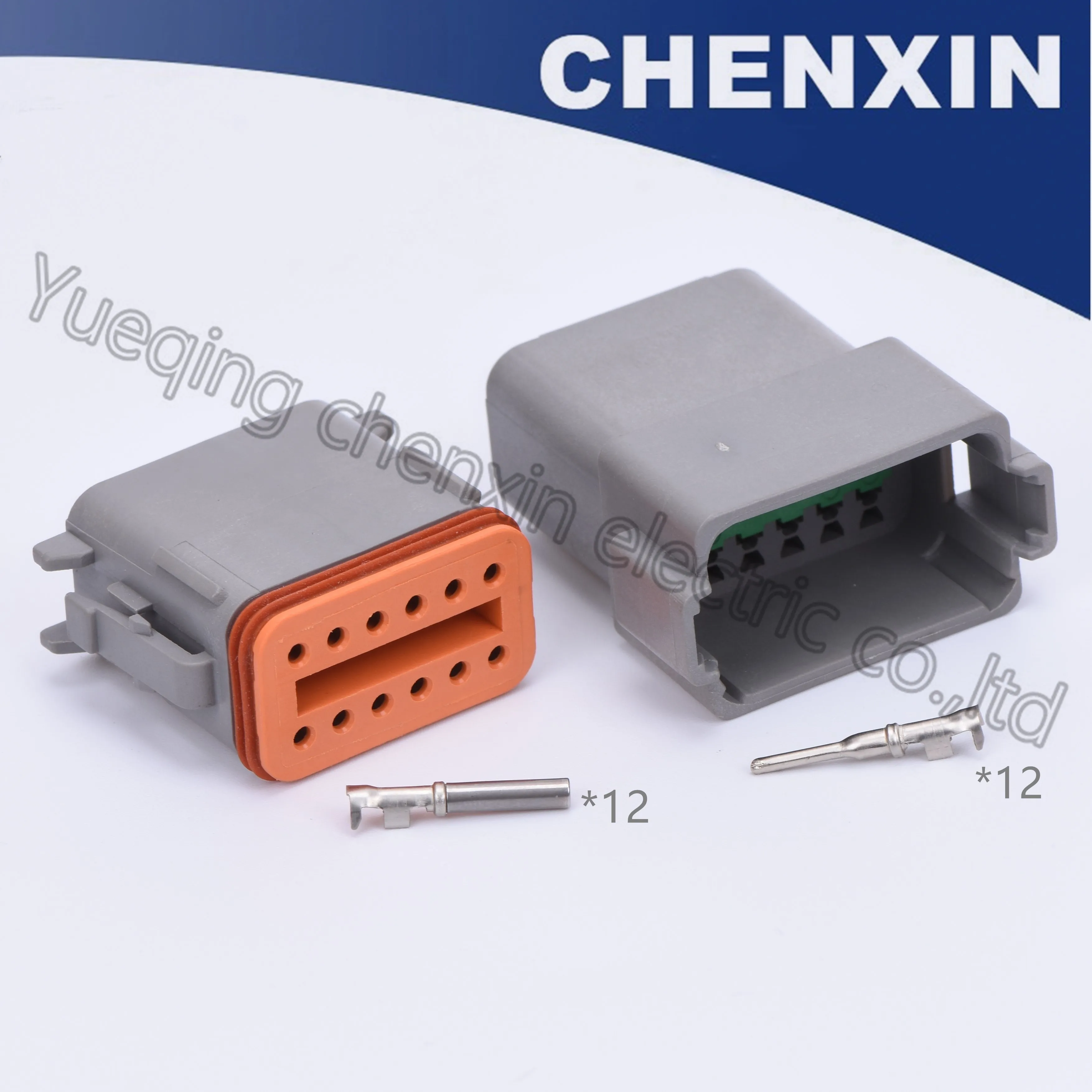 Серый 12 контактный автомобильный фонарь 1 6 штекер и гнездо DT серии 22 16AWG