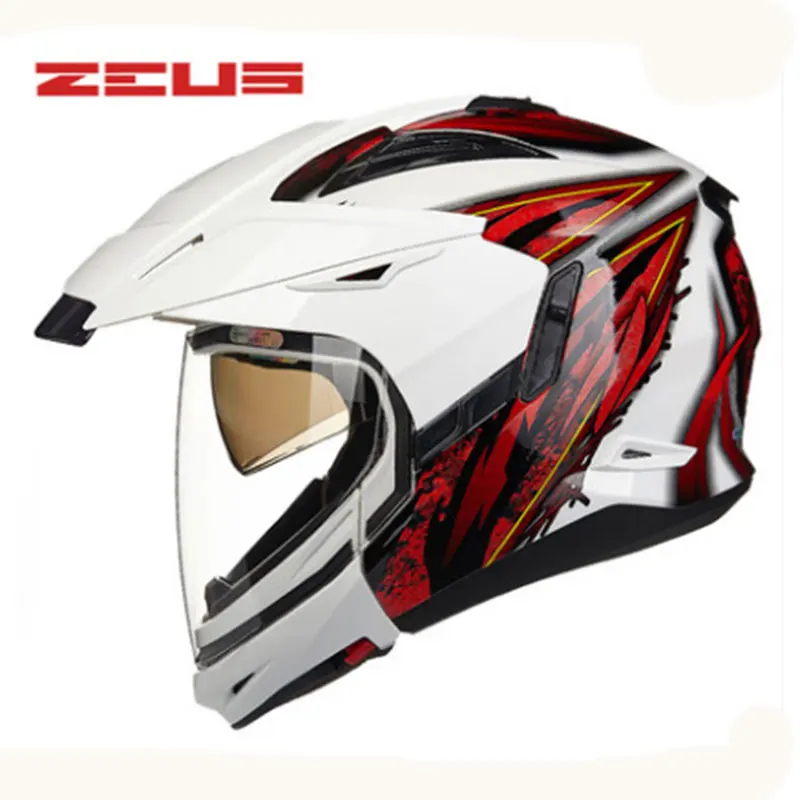 Модульный мотоциклетный шлем ZEUS 613B новый защитный с 2 линзами высокого качества