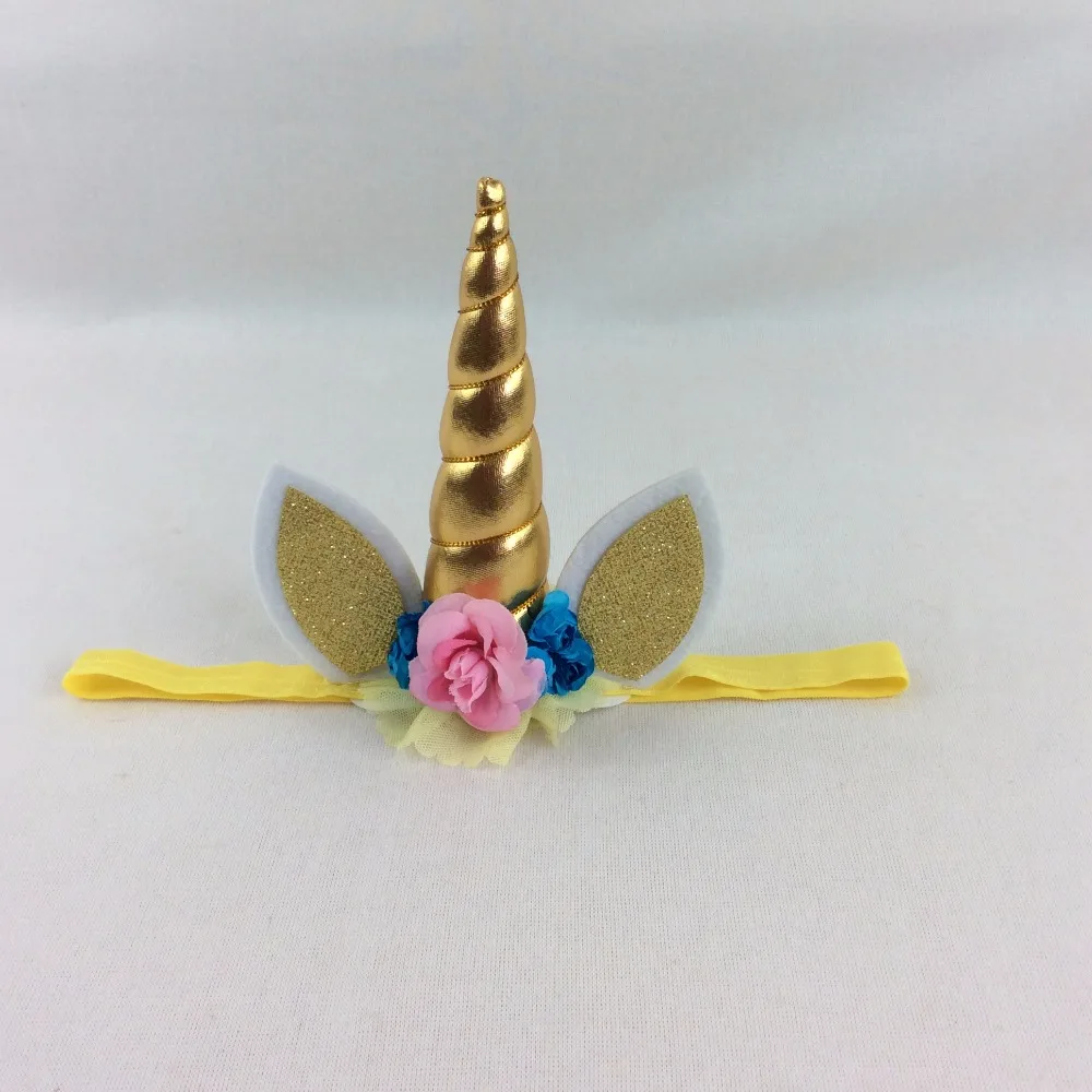 Повязка на голову с цветами и единорогом 2 шт.|kids hair accessories|hair accessoriesflower headband |