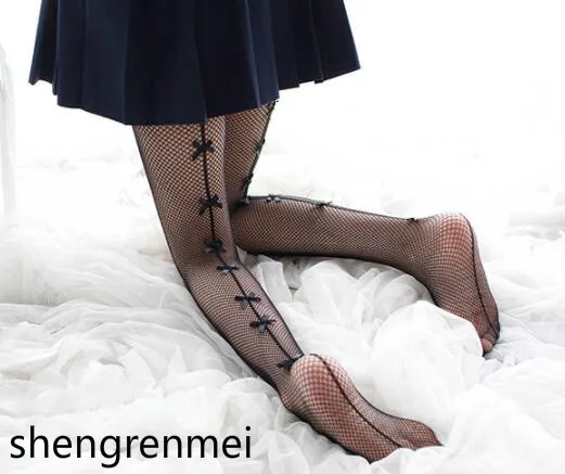 Shengrenmei 2019 колготки в сеточку женские с задним швом чулки Женская юбка|Колготки| |