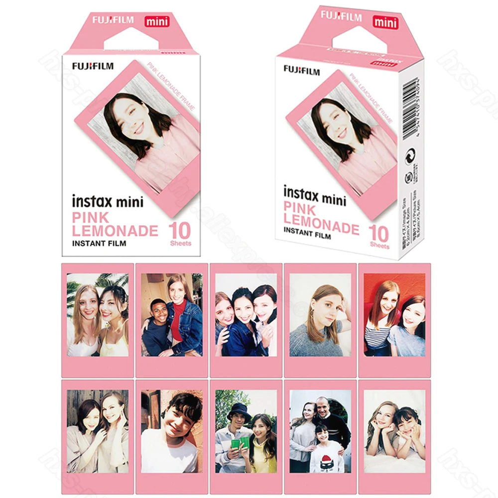 Подлинный Fujifilm Fuji Instax Mini 9 пленка Розовый Лимонад 10 листов для 8 7s 90 25 50i 50s