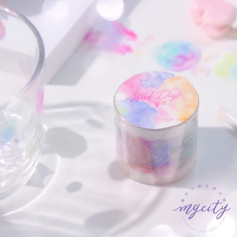 Фантазия мечта звездное небо неделя акварельные васи ленты DIY украшения