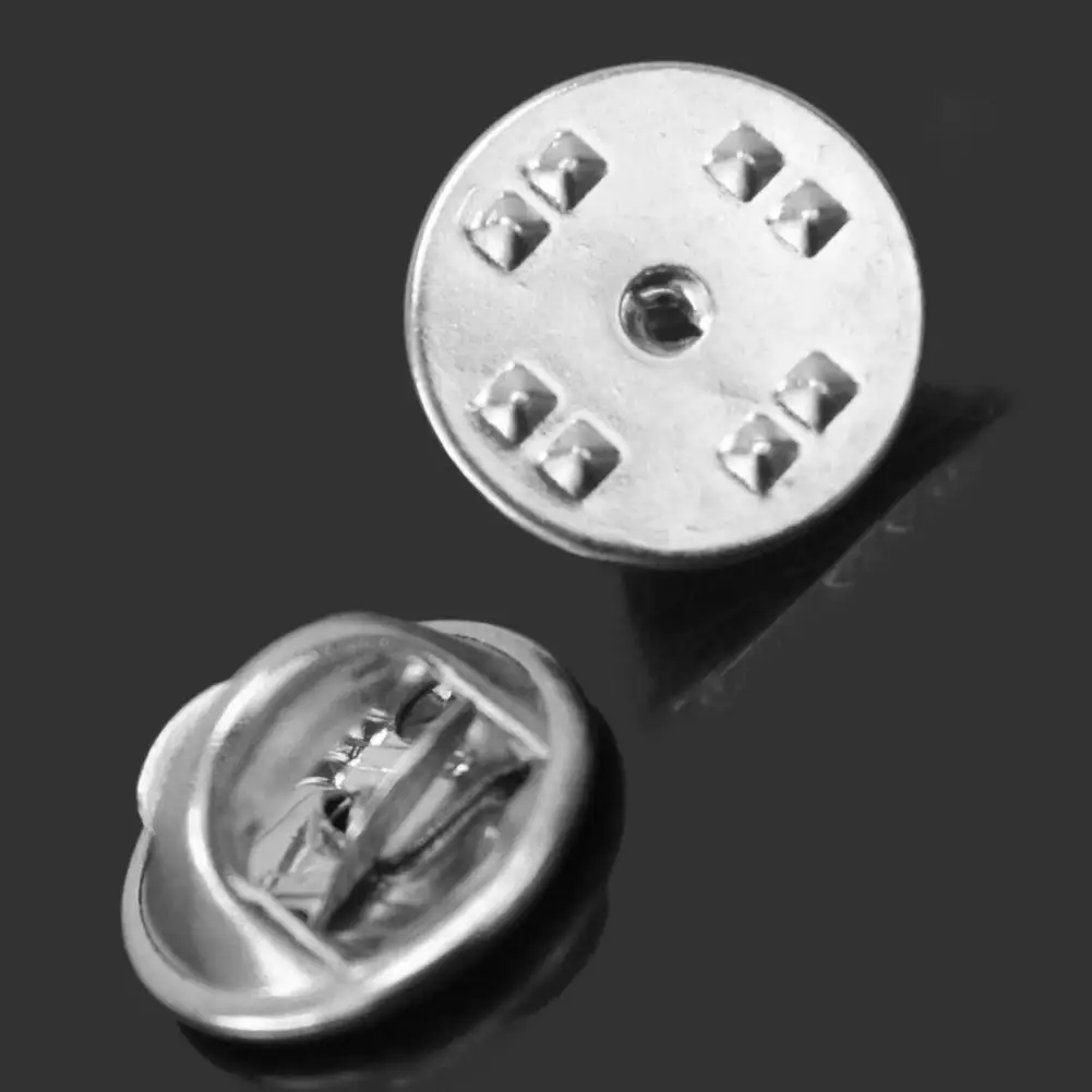 Застежка-бабочка серебряного цвета металлическая петля на значок шапка штифтов