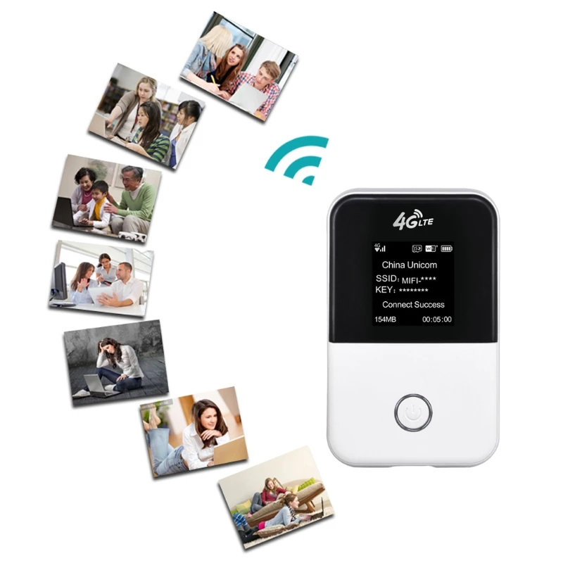 4G Wifi роутер 3g 4G Lte портативная беспроводная точка доступа Sim Слот с дисплеем MF825s