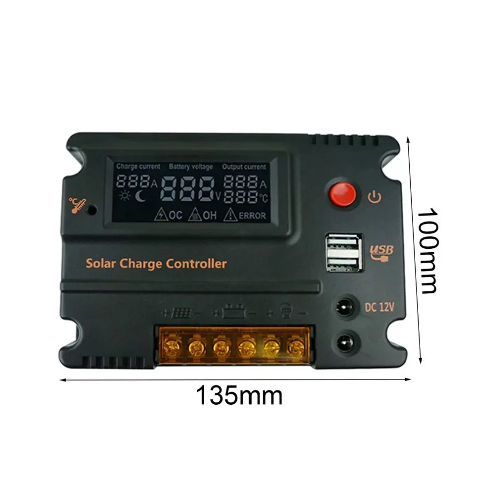 ACEHE 12V 24V Solar Charge Controller Auto Switch LCD Intelligent Panel Battery Regulator | Обустройство дома