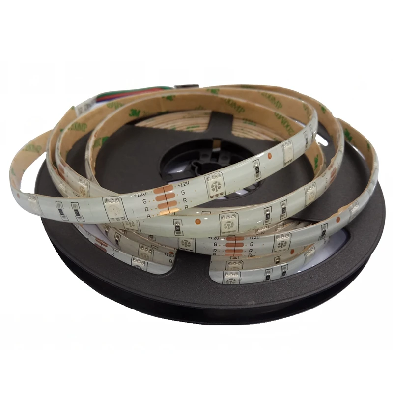IP30/65/68 SMD5050 светодиодный светильник полосы цветная(RGB) светодиодная лента трубка Водонепроницаемый ламп/на открытом воздухе дома Рождественский Декор 12V Светодиодные полосы светильник 60 светодиодов/m