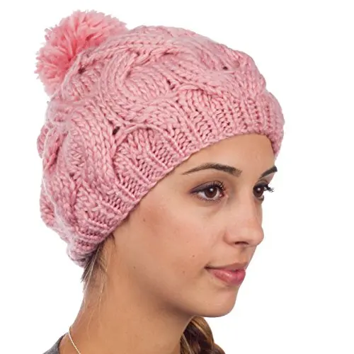 Теплая вязаная шапка BomHCS Sakkas с помпонами|hat beanie|slouch hatslouch beanie |