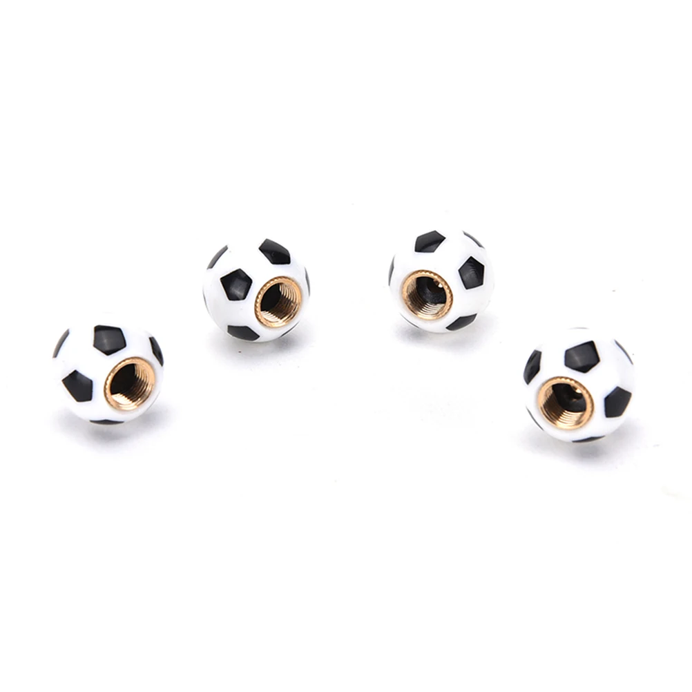 4pcs Universal Football Design Biycle Car Truck Motorcycle Wheel Tire Valve Caps Dust Dustproof Cap