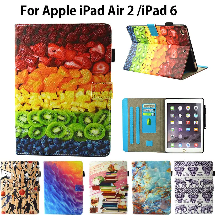 

Модный мультяшный чехол для планшета iPad Air 2, чехол для Apple iPad Air2, iPad 6, умный чехол, силиконовый чехол из искусственной кожи