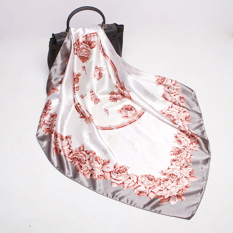 FXAASS бандана женский хиджаб квадратный шарф модный Дамский Ретро Роскошный