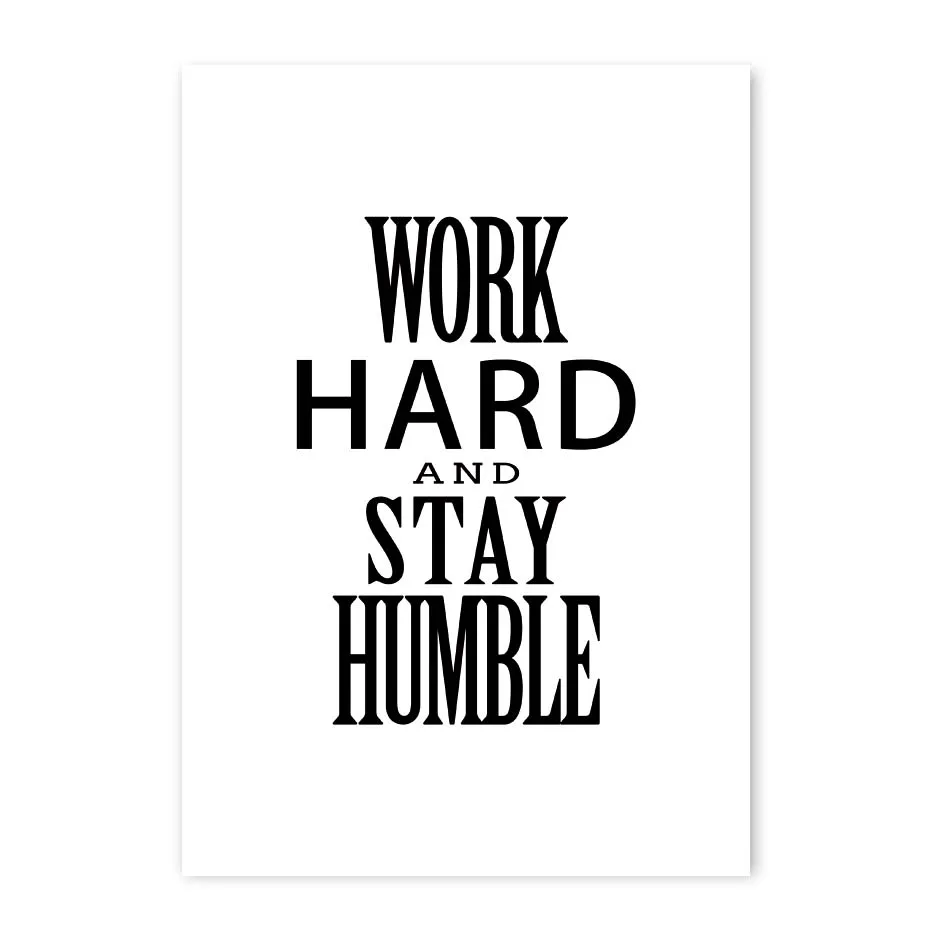 Нордическая минималистская типография мотивационные фразы упорно работать