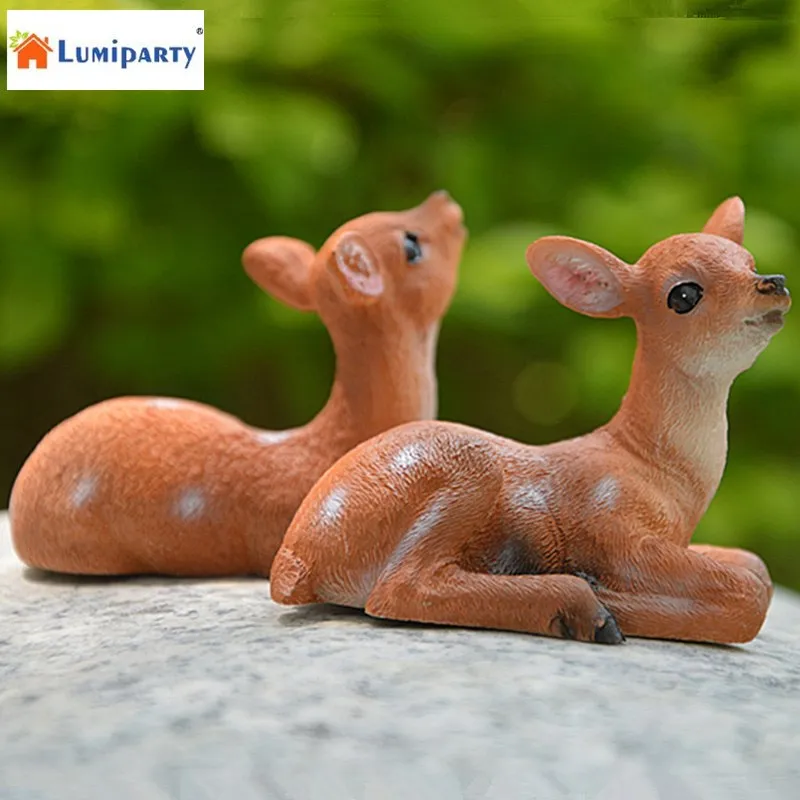 1 шт. миниатюрная фигурка оленя из смолы Миниатюрный Сад наружный сад домашнее