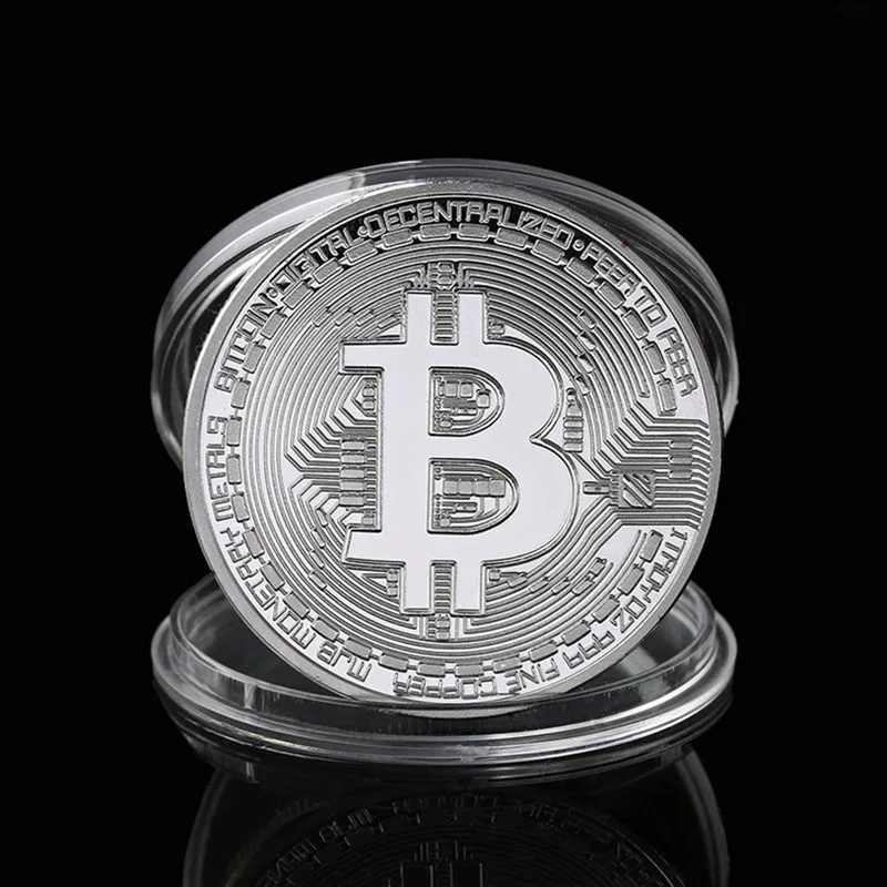 4 см Биткоин коллекционные монеты Bitcoyne Золотая монета Серебряная Памятная