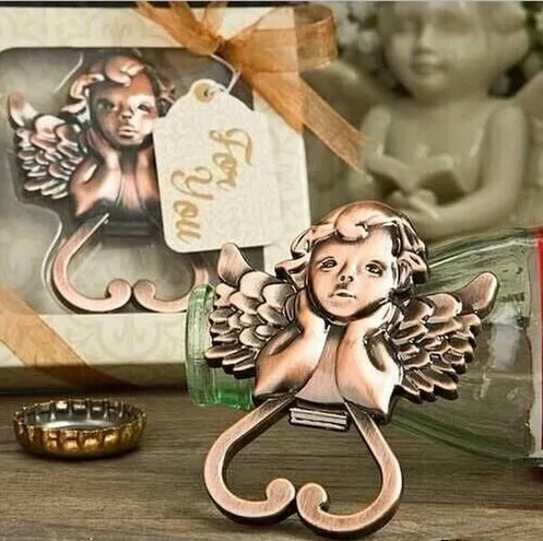 Abrebotellas de &Aacute;ngel de cobre antiguo, suministros de recuerdos de boda, 50 piezas, env&iacute;o gratis, wen4373-0