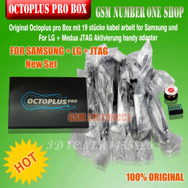

Original new Octoplus Pro Box set with 19 pcs cables work for Samsung and FOR LG+Medua JTAG Activation