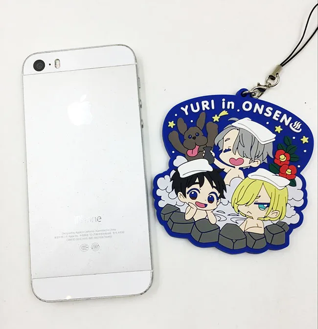 1 шт., аниме-брелок "YURI ON ICE", "Victor Nikiforov", "Katsuki", "JJ Otabek", "Yuuri", "Plisetsky", резиновый ремешок/подвески для мобильного телефона
