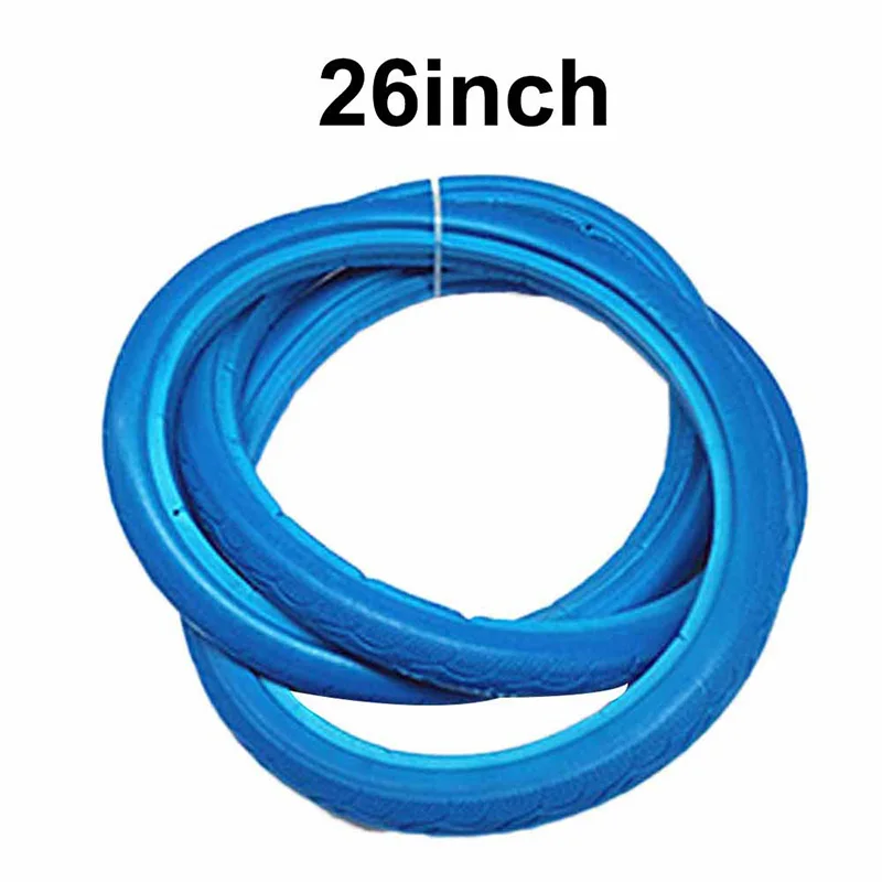 Blue-70023C Бескамерные Твердые надувные шины для велосипеда, взрывозащищенные велосипедные шины с фиксированной передачей, многоцветные шины для города, 700x23C 24*1 3/8 - Цвет: Blue-70023C