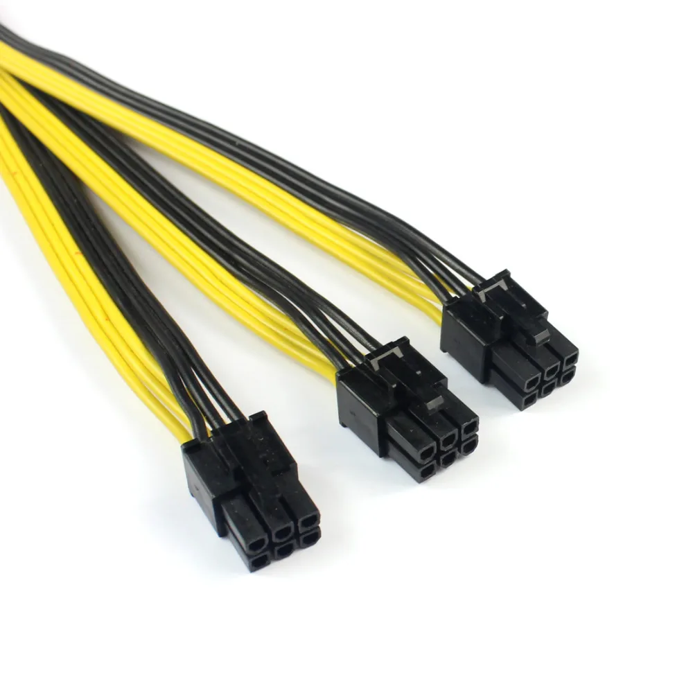 10 шт. S7/S9 к тройной 3X PCI E PCIe Express 6Pin Графический кабель питания сплиттера шнур для BTC
