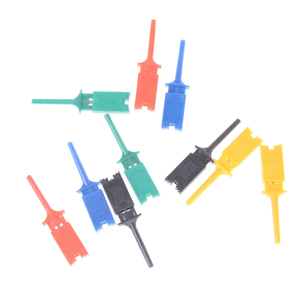 10 шт./компл. Тесты крюк SMD IC 6 цветов зажим щипцы Тесты зонд