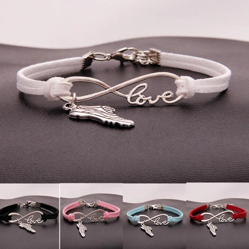 Беговые кроссовки Infinity Love очаровательный браслет вельветовый кожаный плетеный и