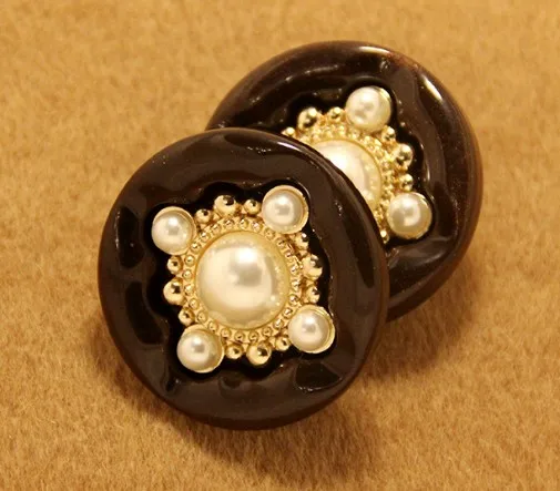 NO1 Size 38mm 5 шт. Новая мода продвинутый коричневый Металл жемчуг куртка пуговицы аксессуары пальто свитер рубашка кнопка 38 мм - Цвет: NO1 Size 38mm