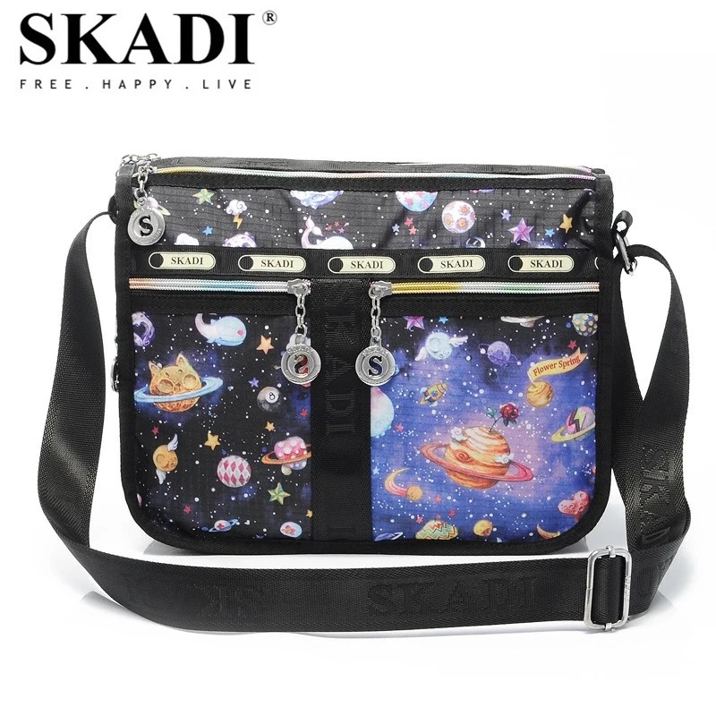 SKADI Bolsa De нейлоновые сумки-мессенджеры женские сумки через плечо с цветочным