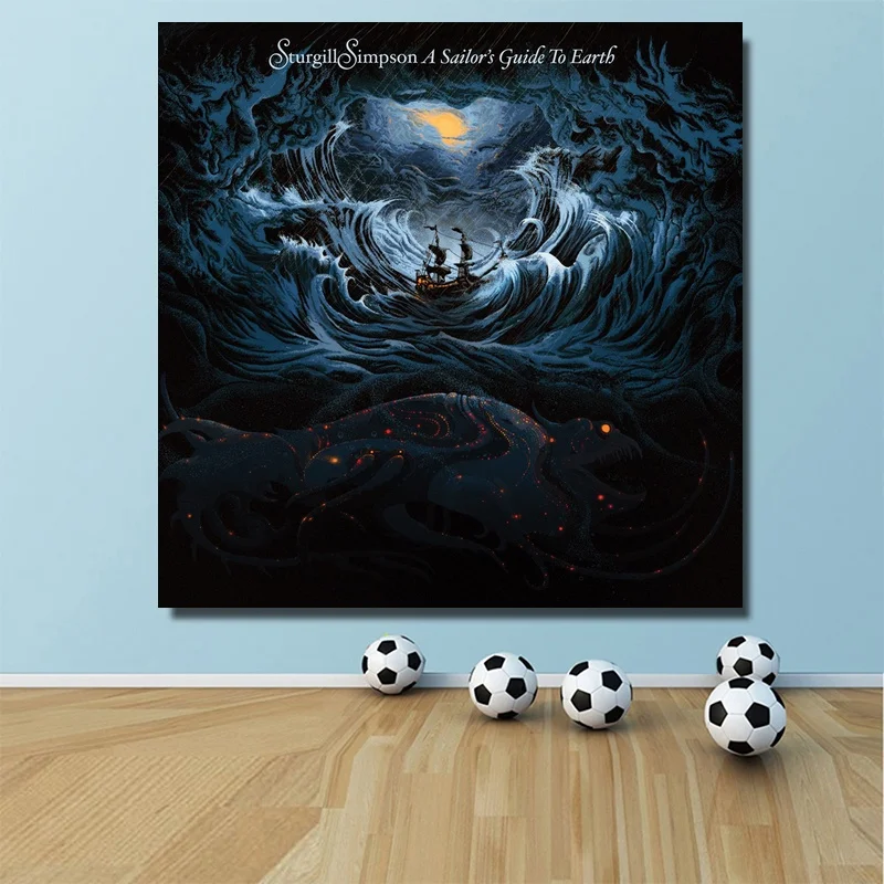 Sturgill Simpson A Sailor's Guide To Earth Обложка для музыкального альбома печать плаката на