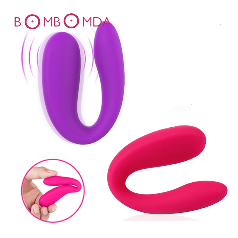 U Форма Вибратор Интимные Игрушки для женщин Двойной вибрационный G Spot