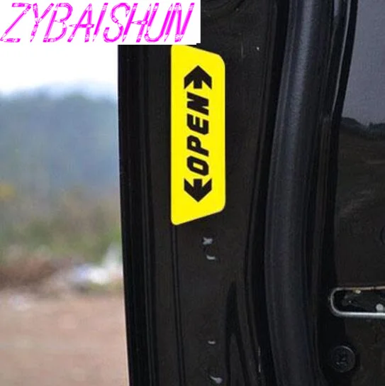 4 шт./компл.. Светоотражающая наклейка на открытую дверь предупреждение о детской