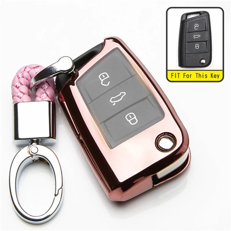 TPU чехол для автомобильного ключа сиденья Ateca Leon Cuptra Ibiza 2015 2016 2017 2018 2019 Skoda Combi Octavia A7