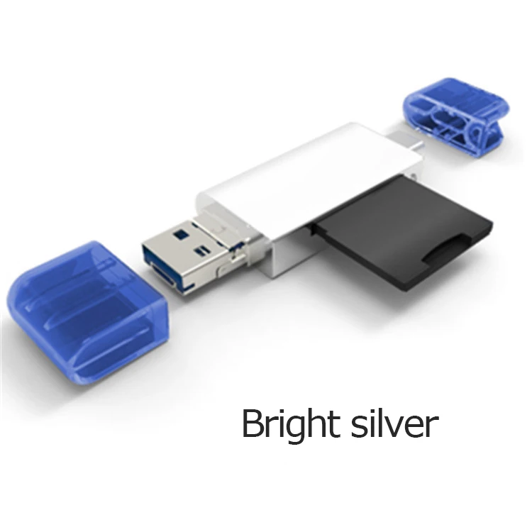 Type-c USB b silver UTHAI C06 кардридер USB 3,0 SD/Micro SD TF OTG Смарт-карта памяти адаптер для ноутбука USB 3,0 type C/Lightning кардридер - Цвет: Type-c USB b silver