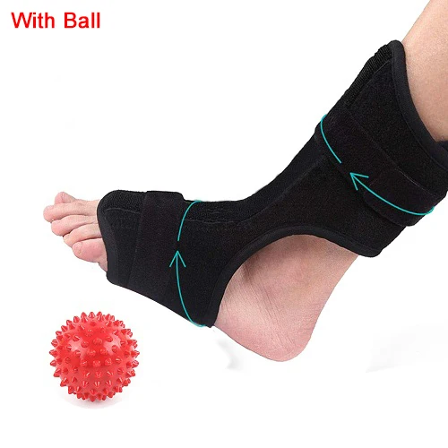 With Ball Плантационный фасциит Dorsal ночь и день шина Ортез на ступню стабилизатор Регулируемая капля для ног, ортопедический фиксатор поддержка облегчение боли - Цвет: With Ball