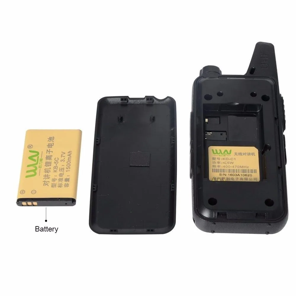 WLN KD-C1 Walkie Talkie UHF 400-470 MHz 5W Power 16 Channel  Kaili MINI handheld Transceiver C1 Two Way Radio