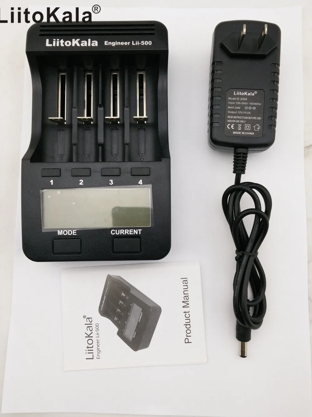 Liitokala lii500 lcd 3,7 V/1,2 V AA/AAA18650/26650/16340 зарядное устройство с экраном+ 12V2A адаптер lii-500 5V1A 18650 зарядное устройство