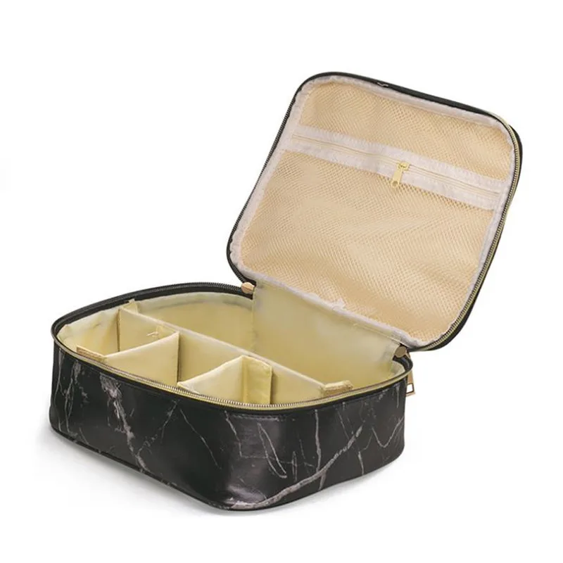 Мраморная косметичка Большая вместительная многофункциональная сумка для