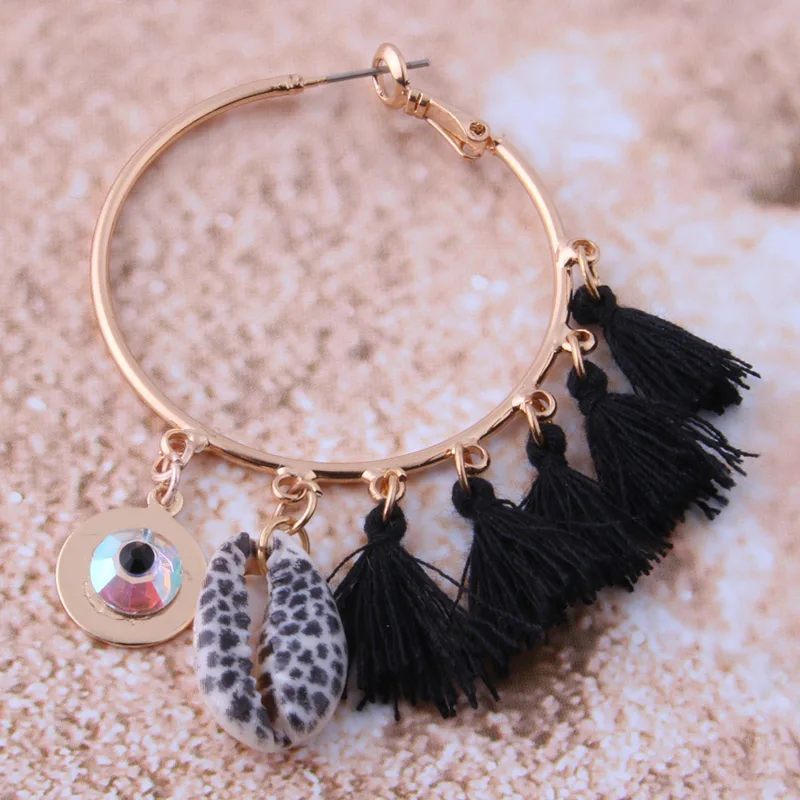 Женские серьги с кисточками NeeFu WoFu большие длинные серьги-подвески цветочным