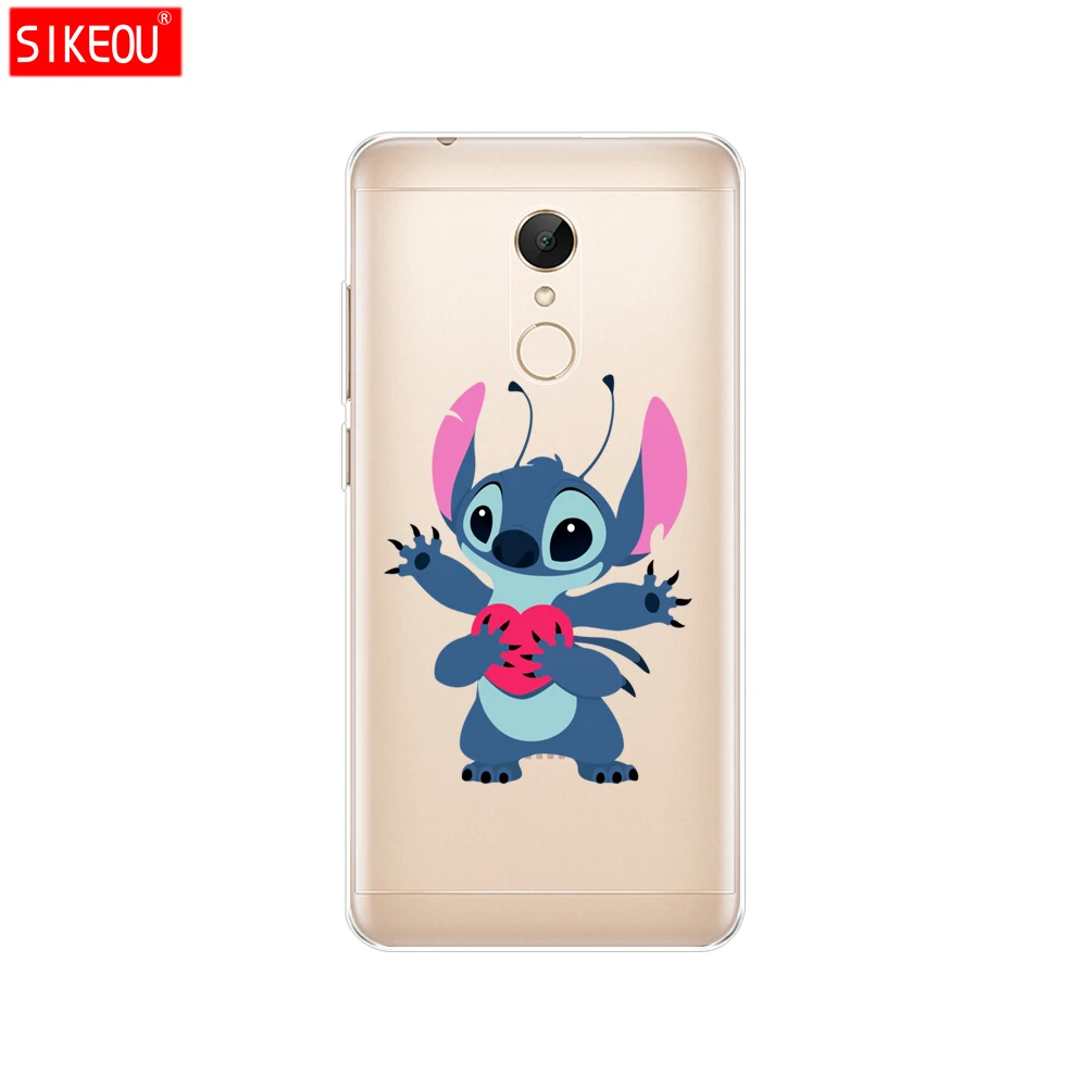 Silicone Cover phone Case for Xiaomi redmi 5 4 1 1s 2 3 3s pro PLUS note 4X 4A 5A cute hollow out cartoon Lilo Stitch |