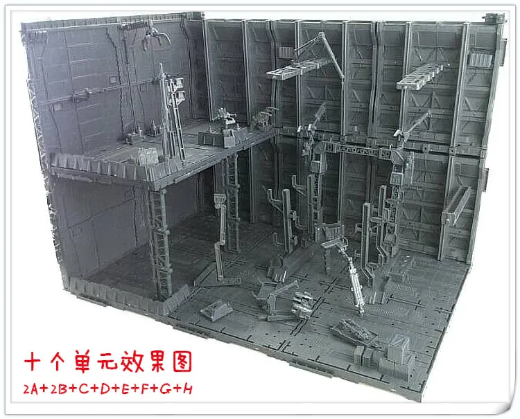 CG Gundam angar Domain base Scenario building action figure модель Комбинированная Модель|action figure|figure