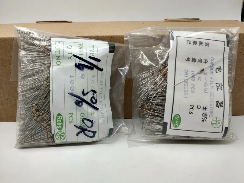 1000 шт. Diy из карбоновой пленки резисторы 1/6 W 5% 1-100 120-910 1 K-910 K 1 м-10 м 0 Ом 100 200 300 1 K, 2K труба из углеродистого волокна 3K длиной 1 м 2 м 10 м резистор