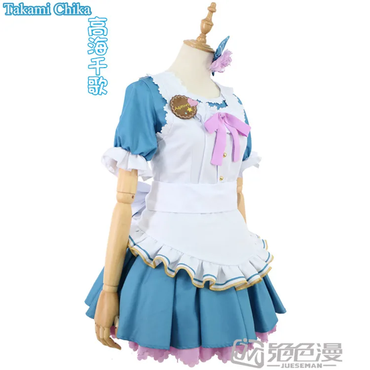 

Anime! Love Live! Sunshine! Aqours Ruby Kanan All Members Valentine's Day Unawakened Maid Dress Cosplay Costume Free Shipping